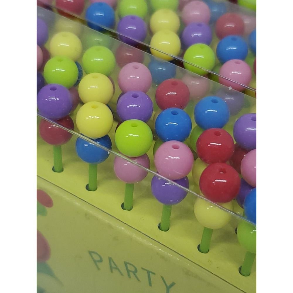 Colorful Cocktail Party Picks Beaded Charcuterie Hors Doeuvres Bends Holder 60ct